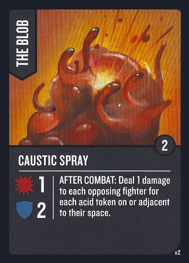 Caustic spray